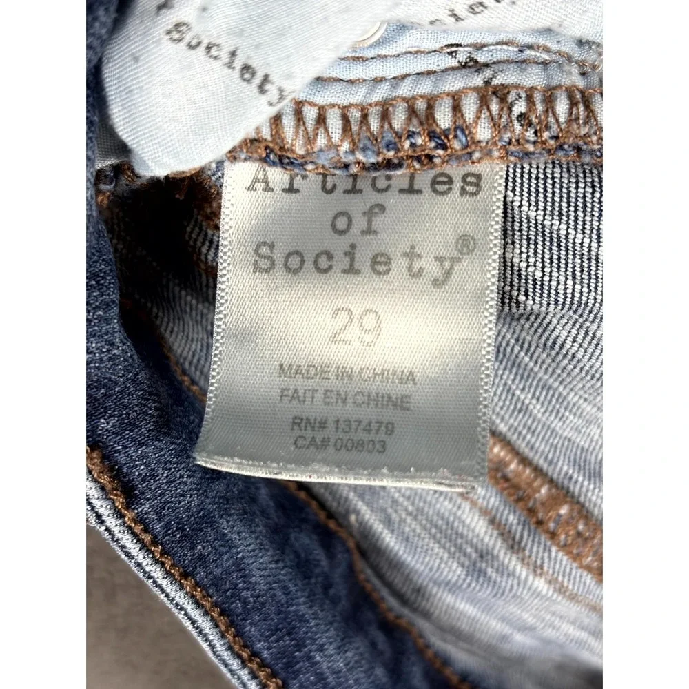 Articles of Society Jeans Womens 29 Blue Denim Medium Wash Skinny Leg Streetwear